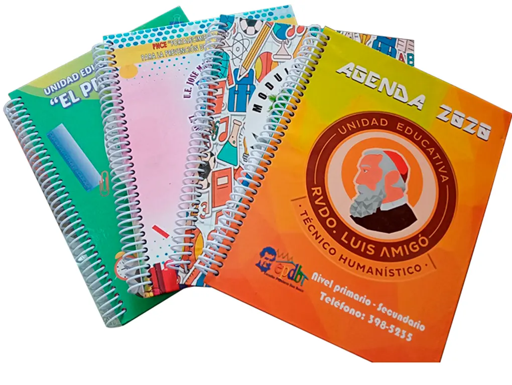 Agendas Escolares Personalizadas Anillado Tapa Dura