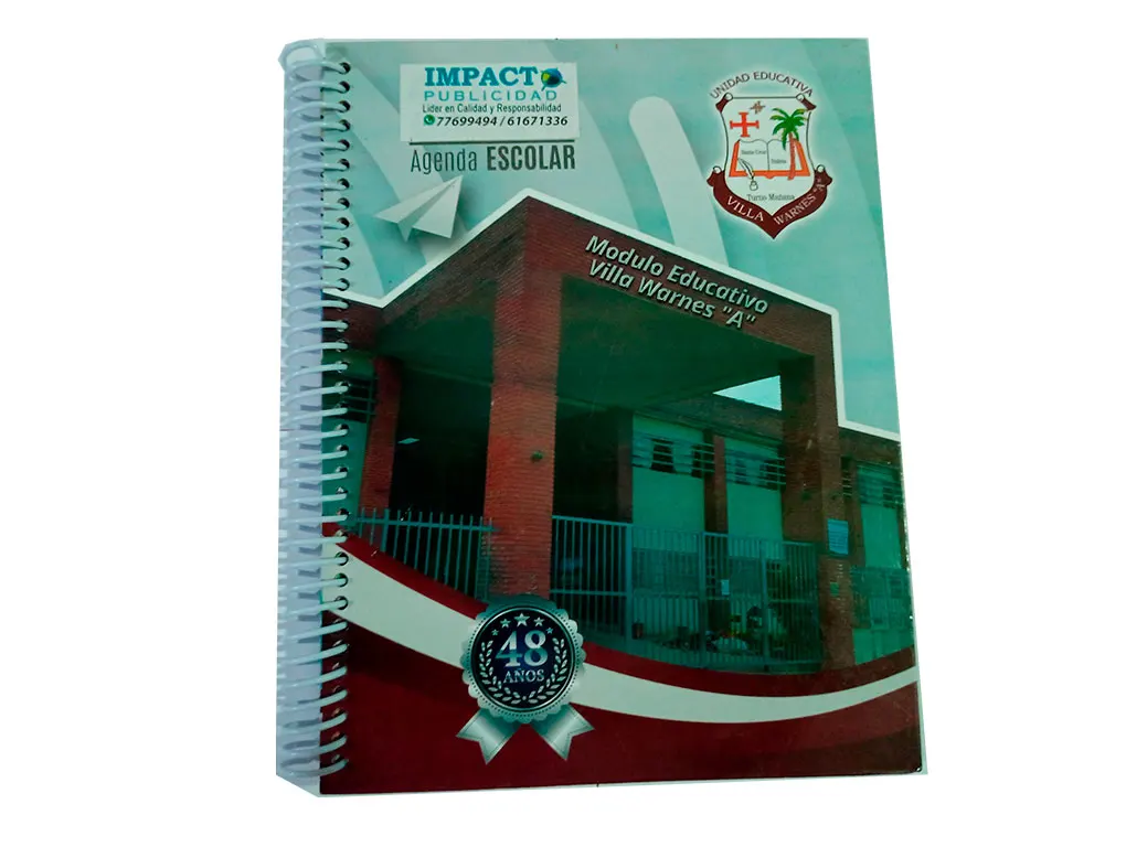Agenda Escolar Personalizado Tapa Dura Anillado